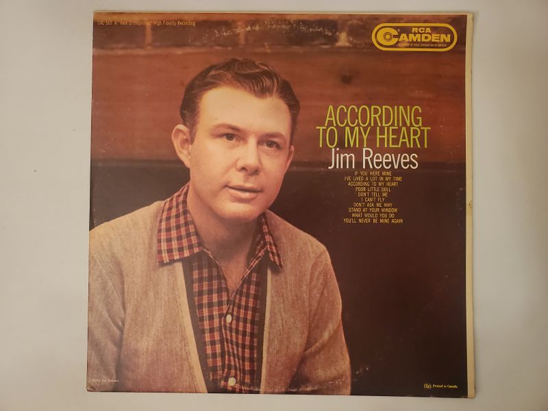 Jim Reeves According to My Heart vinyl record